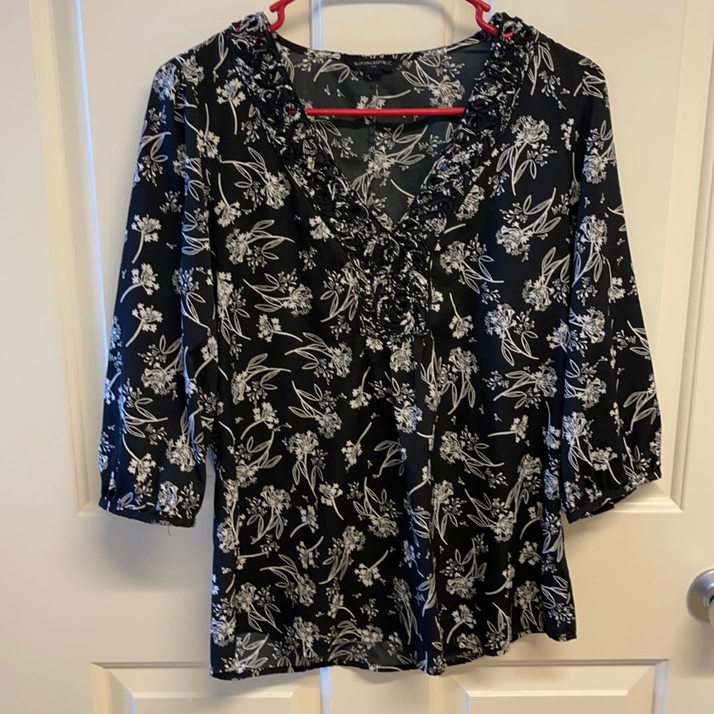 Banana Republic 3/4 Length Sleeve Blouse